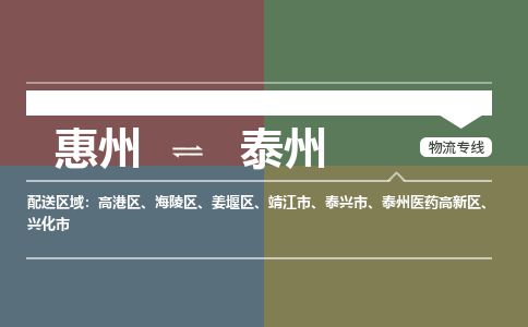 惠州到泰州高港区物流公司
