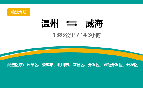 温州到威海开发区物流专线