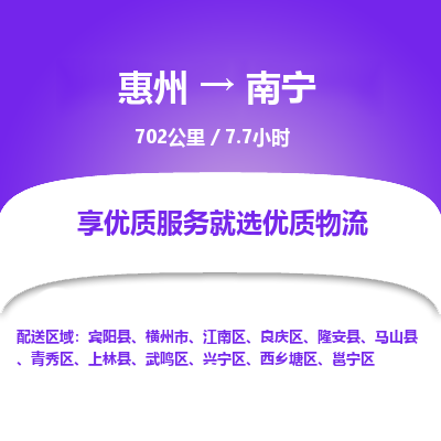 惠州到南宁西乡塘区物流公司