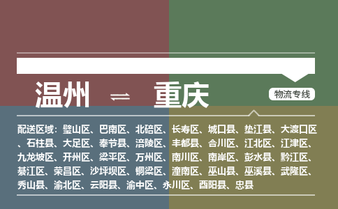 温州到重庆黔江区物流专线