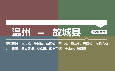 温州到故城县物流专线