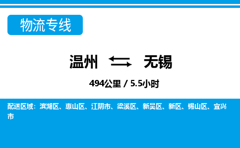 温州到无锡惠山区物流专线