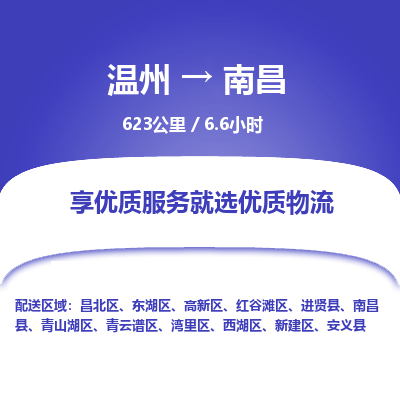 温州到南昌高新区物流专线