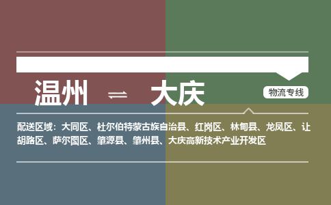 温州到大庆红岗区物流专线