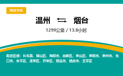 温州到烟台莱山区物流专线