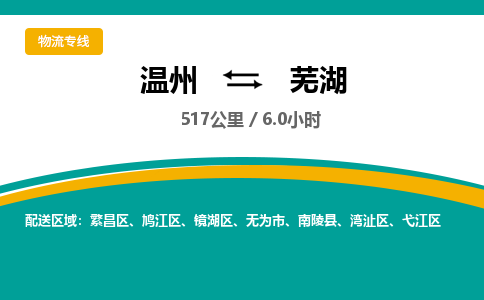 温州到芜湖湾沚区物流专线
