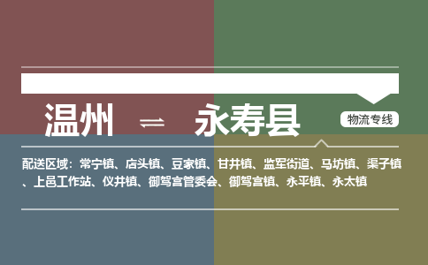 温州到永寿县物流专线